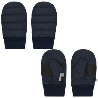 En Fant Wanten Parisian Night Blauw model 240487 in kleur 7021 Parisian Night, overzicht met voor- en achterzijde van beide kinderwanten.