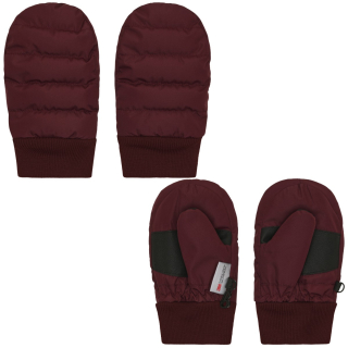 En Fant Wanten Port Royale Rood model 240487 in kleur 5098 Port Royale, overzichtsfoto met voor- en achterzijde van beide kinderwanten.
