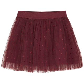 Enfant Rok Rood Glitter Tule