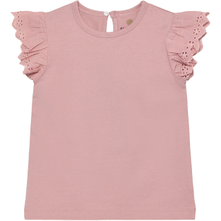 Enfant t-shirt roze ruffle pointelle