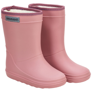 En Fant Thermoboot Old Rose Roze model E815062 in kleur 559 Old Rose, productfoto van het paar hoge roze gevoerde regenlaarzen voor meisjes.