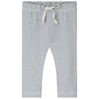 Gray Label legging grijs crème strepen stone grey baby van zacht katoen met elastische tailleband en aansluitende pasvorm