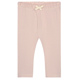 Gray Label legging roze crème strepen faded pink van zacht biologisch katoen met elastische tailleband