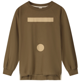 Gray Label longsleeve bruin woody cookie print GOTS kinderen