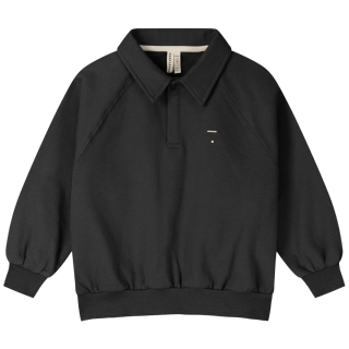Gray Label sweater met kraag zwart pirate black polo sweatshirt GOTS
