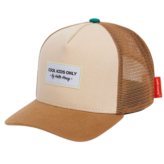hello hossy kinderpet mini iced coffee beige bruin voorkant