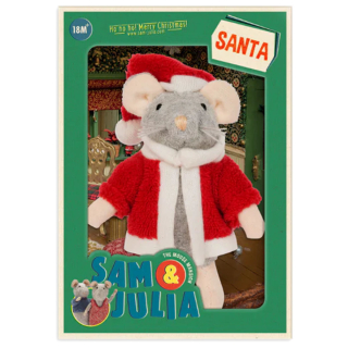 Het Muizenhuis Knuffel Muis Kerstman