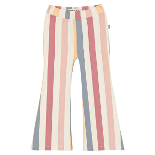 House of Jamie Flared Broek Blauw/Creme/Roze Strepenprint