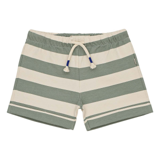 House Of Jamie Korte Broek Beige/Groen Strepenprint