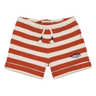 House Of Jamie Korte Broek Creme/Rood Strepenprint