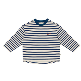 House Of Jamie Longsleeve Creme/Blauw Strepenprint