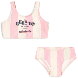Konges Slojd bikini creme/roze strepen gelato print