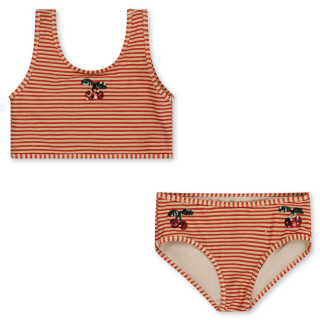 Konges Slojd Bikini Rood/Beige Glitter Kersenprint Pailletten 