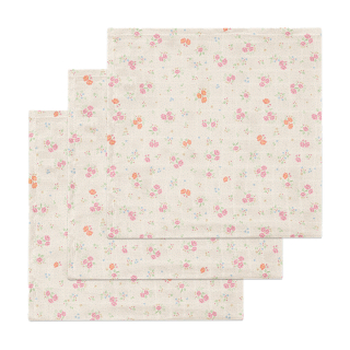 Konges Slojd Hydrofiel Doek 3-Pack Creme/Roze Bloemen Nonoka