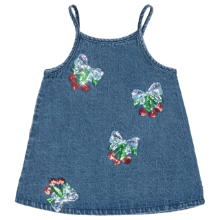 Konges Slojd Jurk Blauw Kers Pailletten