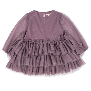 Konges Slojd Jurk Paars Glitter Tule Strikken