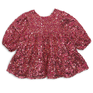 Konges Slojd Jurk Roze Pailletten Strik