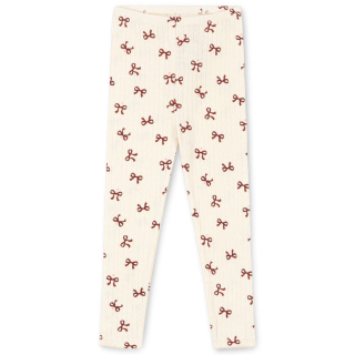 Konges Slojd Legging Creme/Rood Strikjes Pointelle