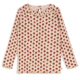 Konges Slojd Longsleeve Roze/Rood Bloemen