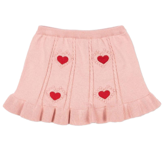 Konges Slojd Rok Roze/Rood Hartjes Ruffle