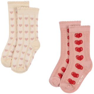 Konges Slojd Sokken 2-Pack Hartjes Roze