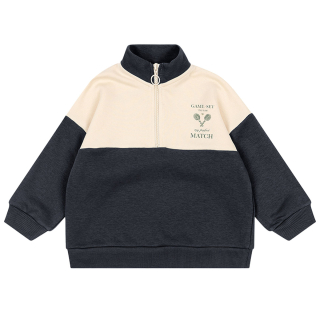 Konges Slojd Sweater Blauw/Creme Game Set Rits