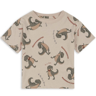 >Konges Slojd T-shirt Bruin Dinosaurus