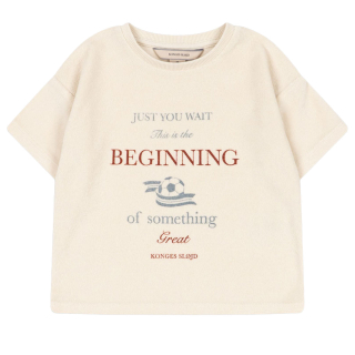 Konges Slojd T-shirt Creme Beginning Of Something Great Badstof
