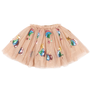 Konges Slojd tule rok Yvonne Rainbow Star pailletten roze