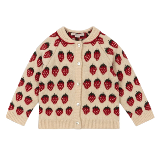 Konges Slojd Vest Beige Aardbeien
