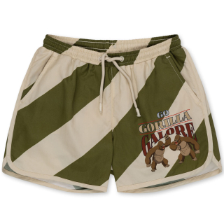 Konges Slojd Zwembroek Beige/Groen Gorillaprint