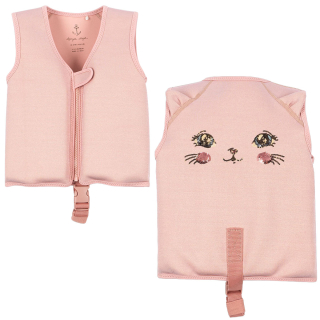 Konges Slojd zwemvest voor peuters in roze met veilige ritssluiting