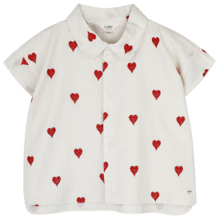 Labo De Colores blouse creme hartjes