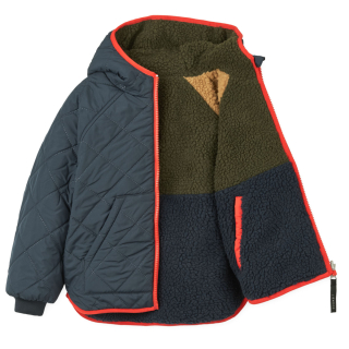 Liewood Jas Jackson Tweezijdig Blauw/Groen/Bruin