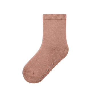 Lil Atelier Anti-Slip Sok Bruin