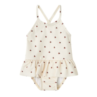 Lil Atelier Badpak Creme Lieveheersbeestjes Baby