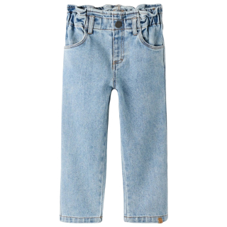 Lil Atelier jeans blauw denim nbndarlee loose fit heavy abrasions