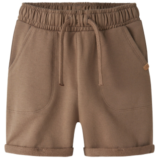 lil atelier korte broek bruin coca mocha jongens sweat short kinderkleding zomer