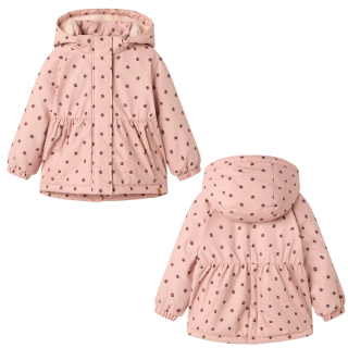 Lil Atelier Winterjas Roze/Rood Lieveheersbeestjes Misty Rose