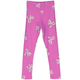 Lotie Kids Legging Paars/Creme Strikjes