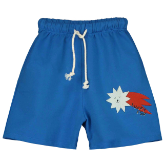 Lotiekids bermuda pockets small lucky star royal blue jongens korte broek