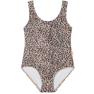 MarMar Copenhagen meisjes badpak luipaardprint, stijlvol kinderbadpak met animal print en zachte voering