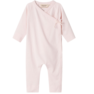 MarMar Copenhagen boxpak roze rosa met lange mouwen en overslagsluiting voor baby