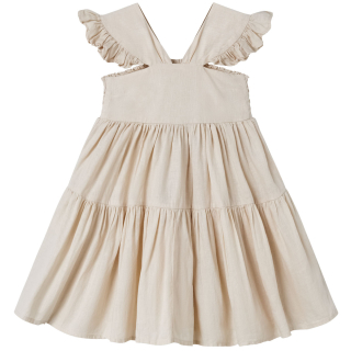 Marmar Copenhagen jurk beige ruffle kit