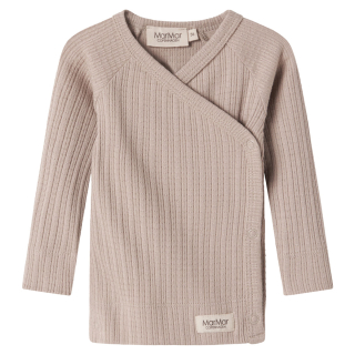 Marmar Copenhagen Overslag Longsleeve Beige Pointelle Rib Soft Beige