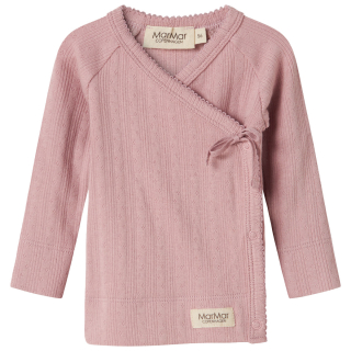 Marmar Copenhagen Overslag Longsleeve Roze Pointelle Soft Berry