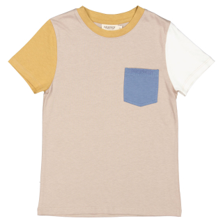 MarMar Copenhagen T-shirt Bruin/Wit/Geel