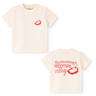 MarMar Copenhagen T-shirt crème Moomin Valley print met comfortabele pasvorm