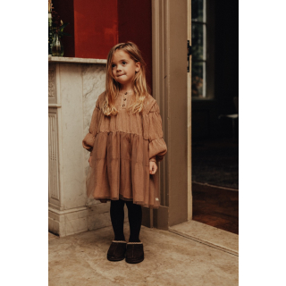 Baje Studio Jurk Bruin Tule Jura Brown Cacao