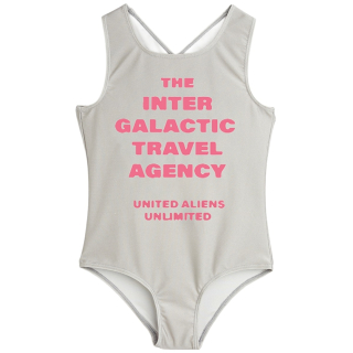 Mini Rodini badpak zilver Inter Galactic Travel Agency